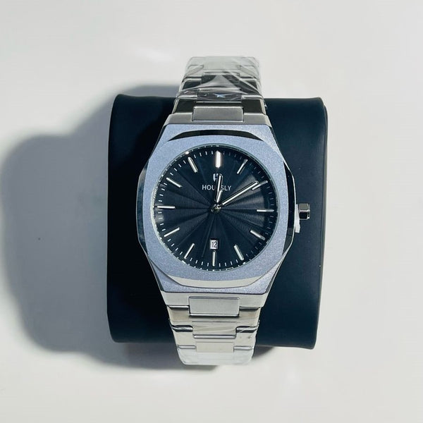 Hoursly Silver Men's Stainless Steel Watch