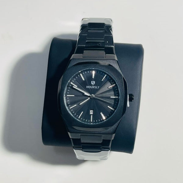 Hoursly Black Men's Stainless Steel Watch